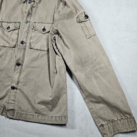 Lucky Brand Shacket Mens XL Outdoor & Utility Full Zip Military Fatigue Jacket - Picture 7 of 16